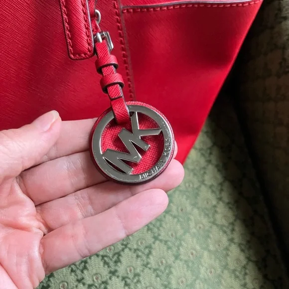 Michael Kors Red Tote Bag - Picture 7 of 11